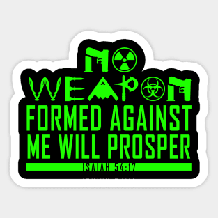 No Weapon Formed (Lime) Sticker